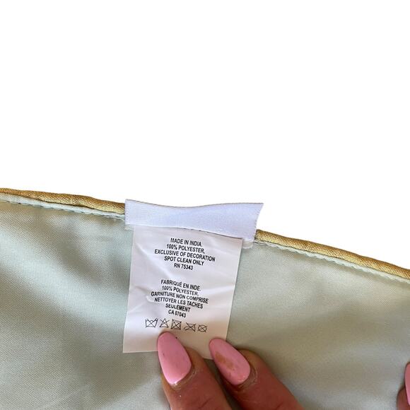 RACHEL ASHWELL Beaded Christmas Tree Bow Table Runner 16x90 Mint Green Gold NEW - Picture 14 of 16